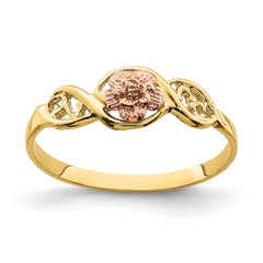 14k Two-Tone Flower Ring