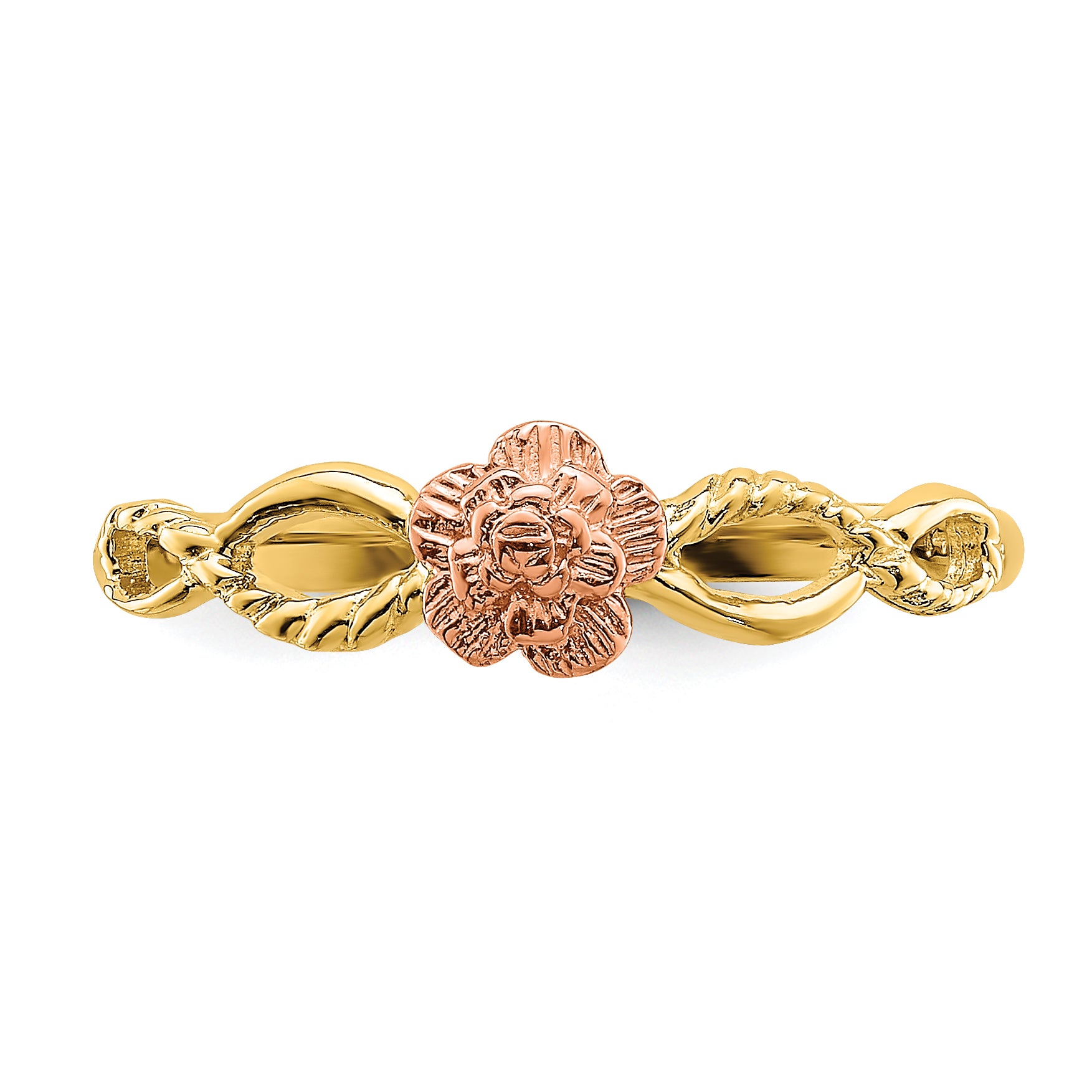 14k Two-Tone Flower Ring