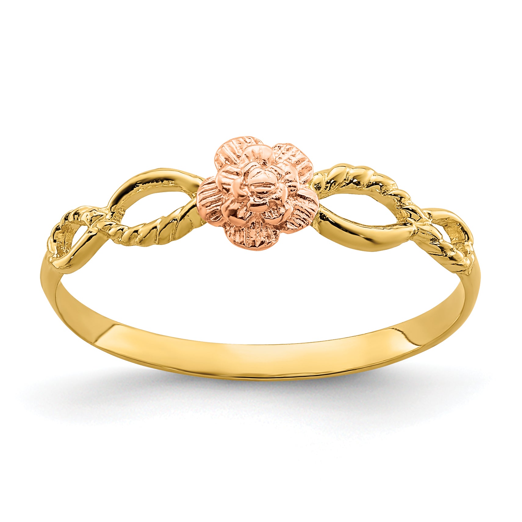 14k Two-Tone Flower Ring