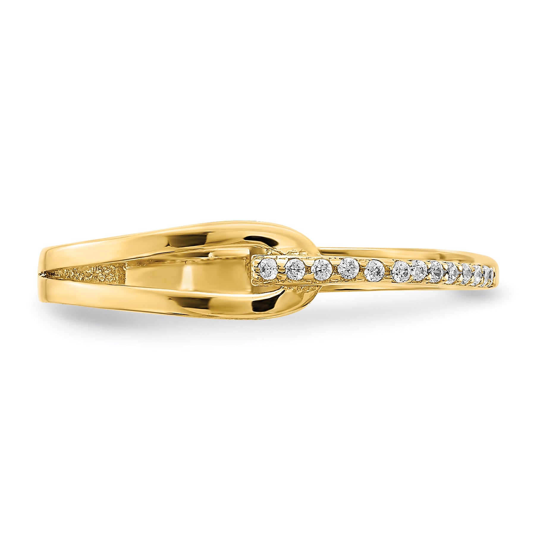 14K Polished Fancy CZ Ring