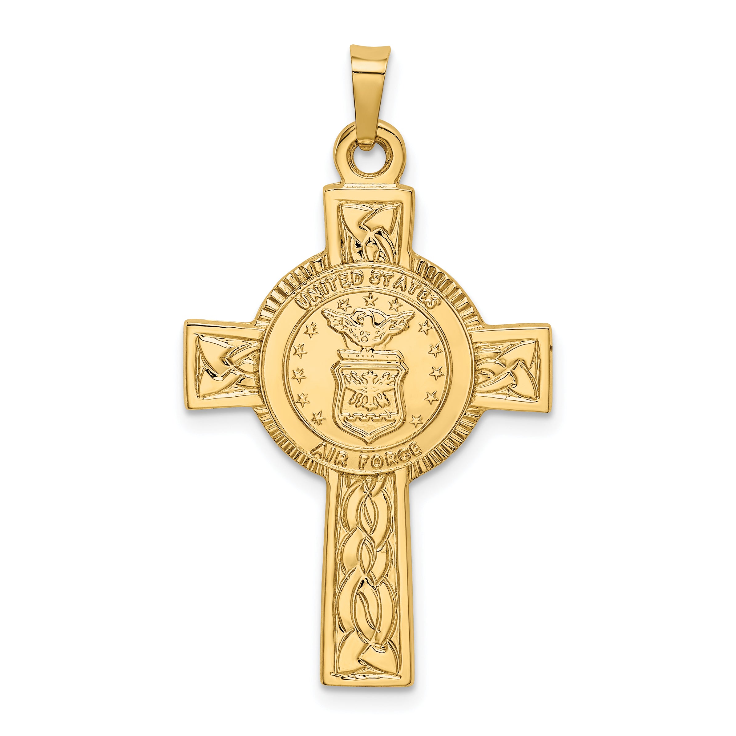 14K Cross w/Air Force Insignia Pendant