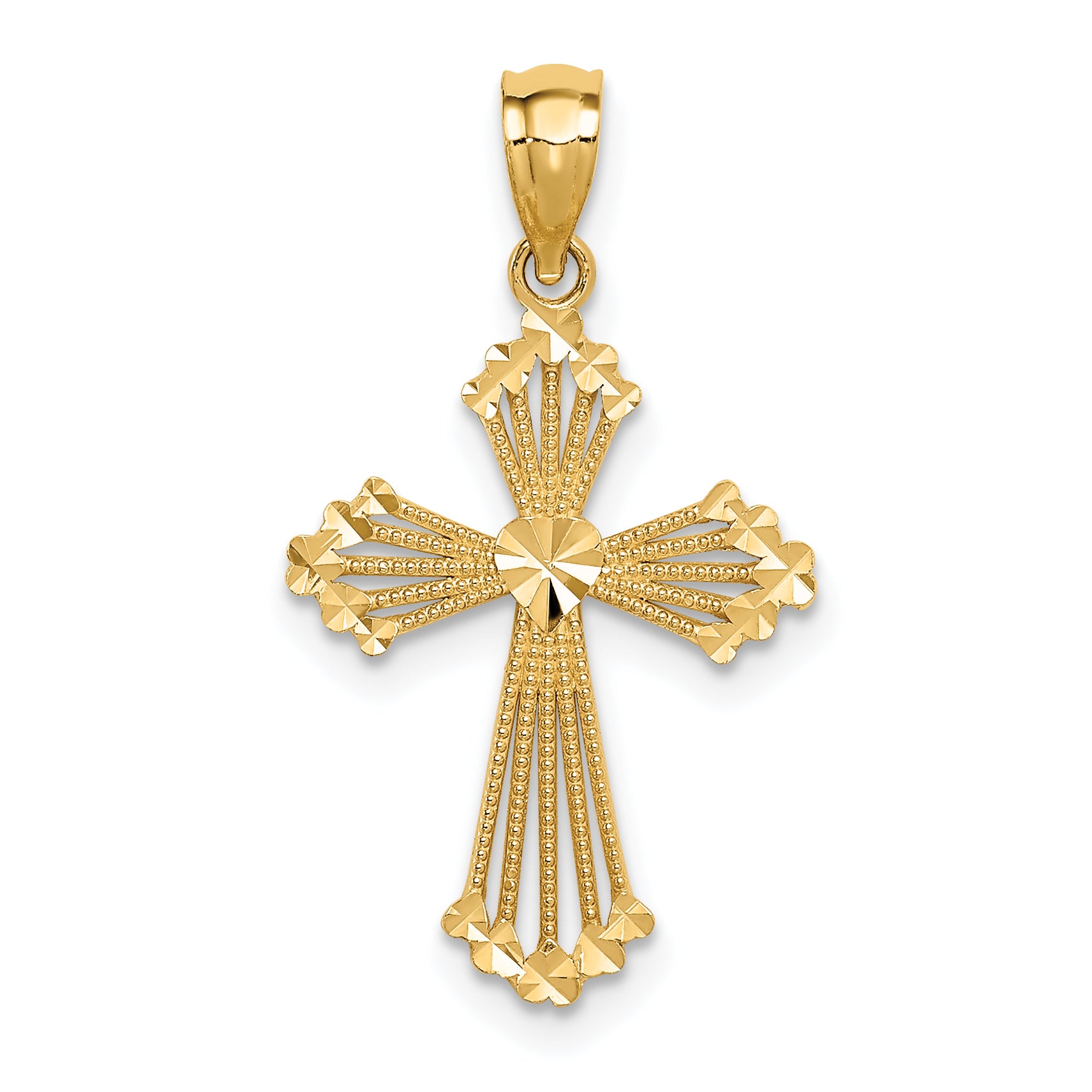 14k Passion Cross Pendant