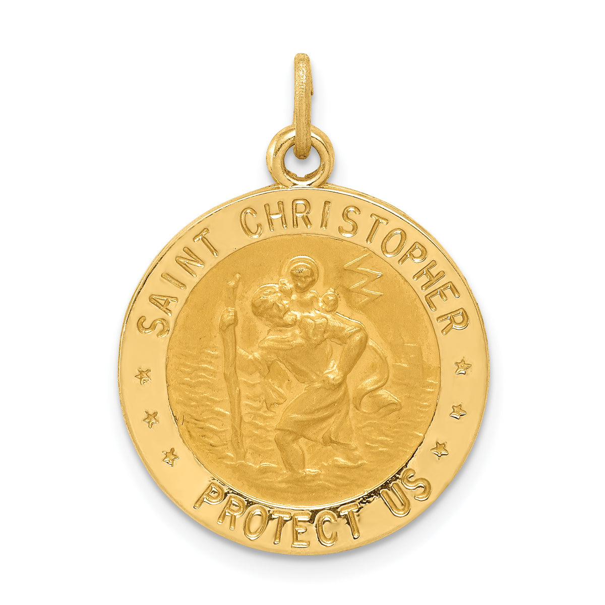 14k US Coast Guard Saint Christopher Medal Pendant