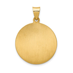 14K Saint Anthony Medal Hollow Pendant