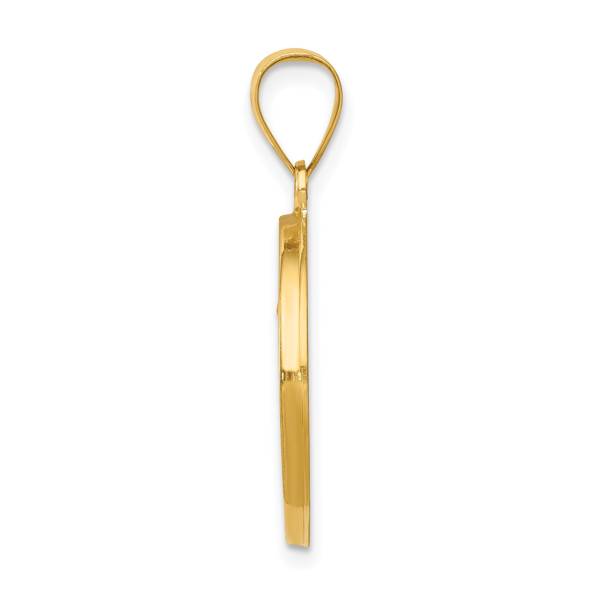 14K Saint Anthony Medal Hollow Pendant