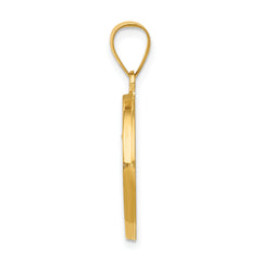 14K Saint Anthony Medal Hollow Pendant