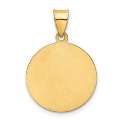 14K Holy Communion Medal Hollow Pendant