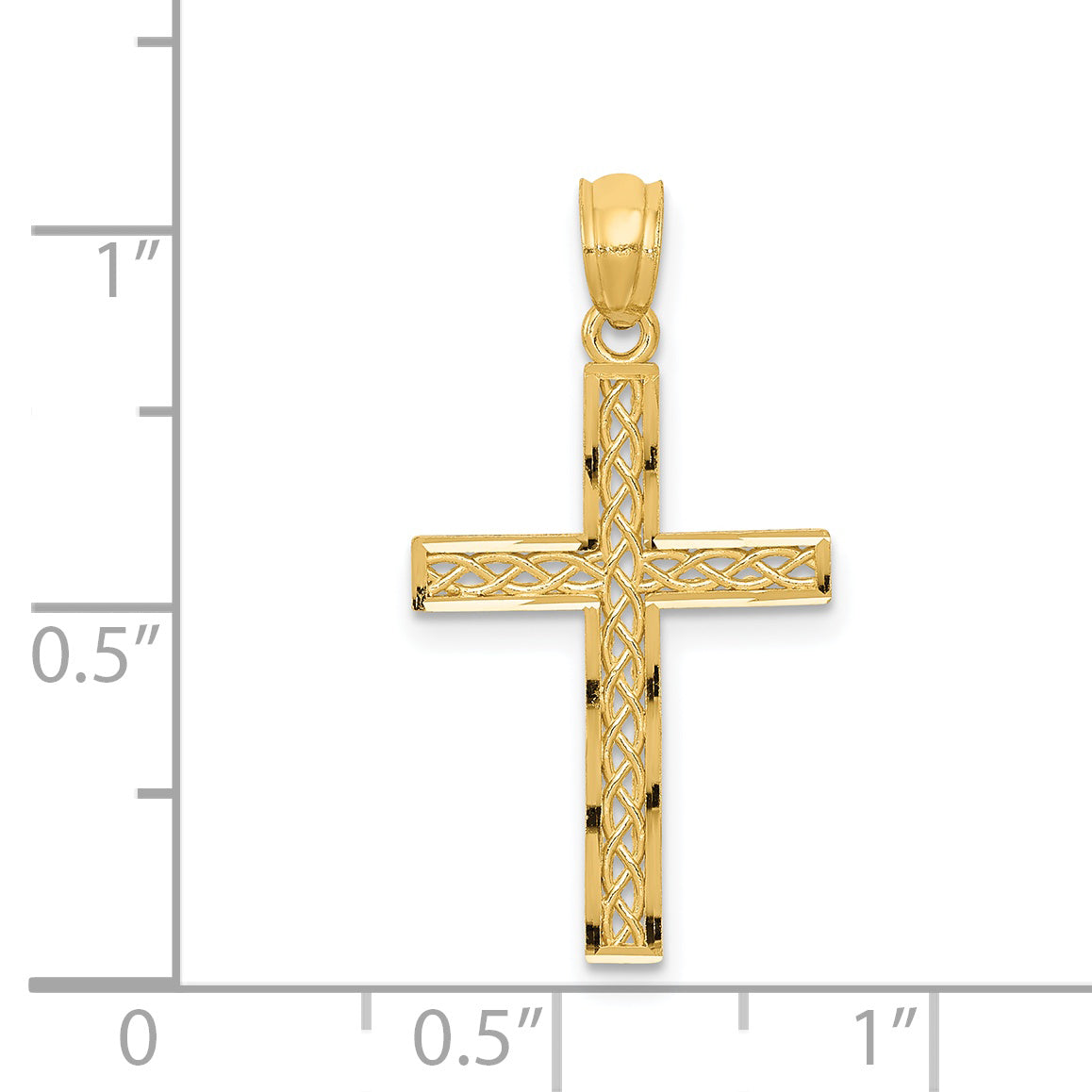 14K Filigree Cross Pendant