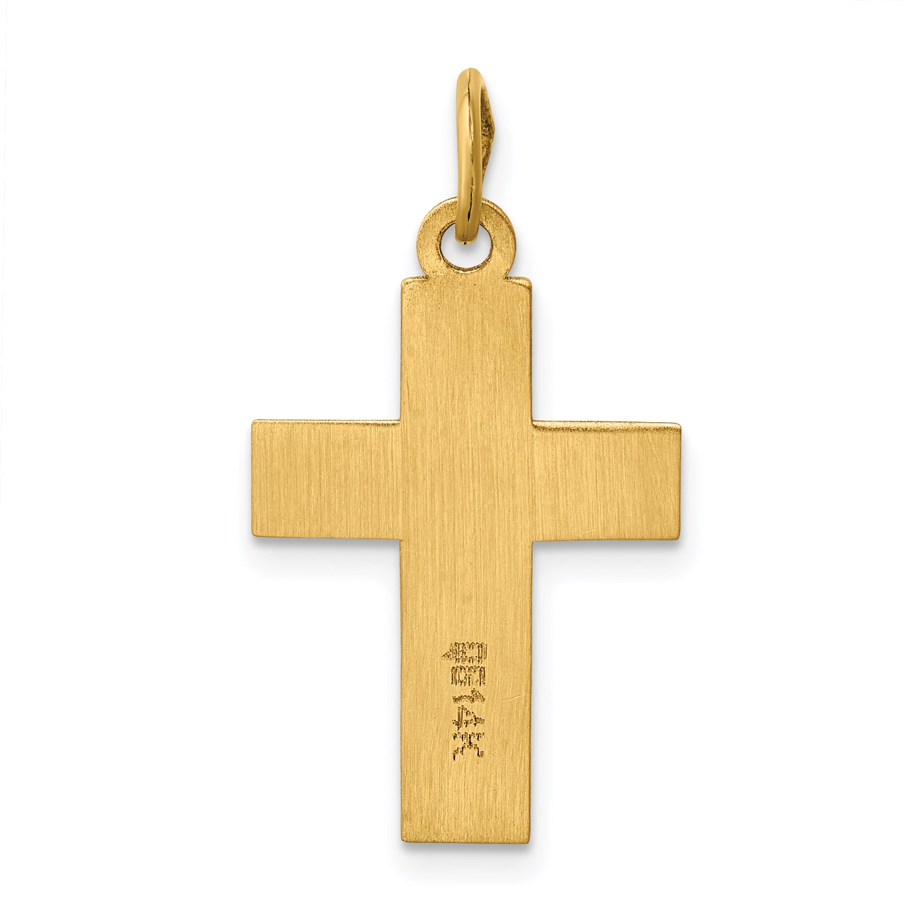 14K Polished Cross Pendant