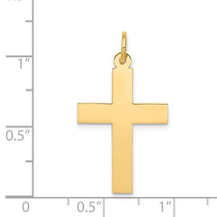 14K Polished Cross Pendant