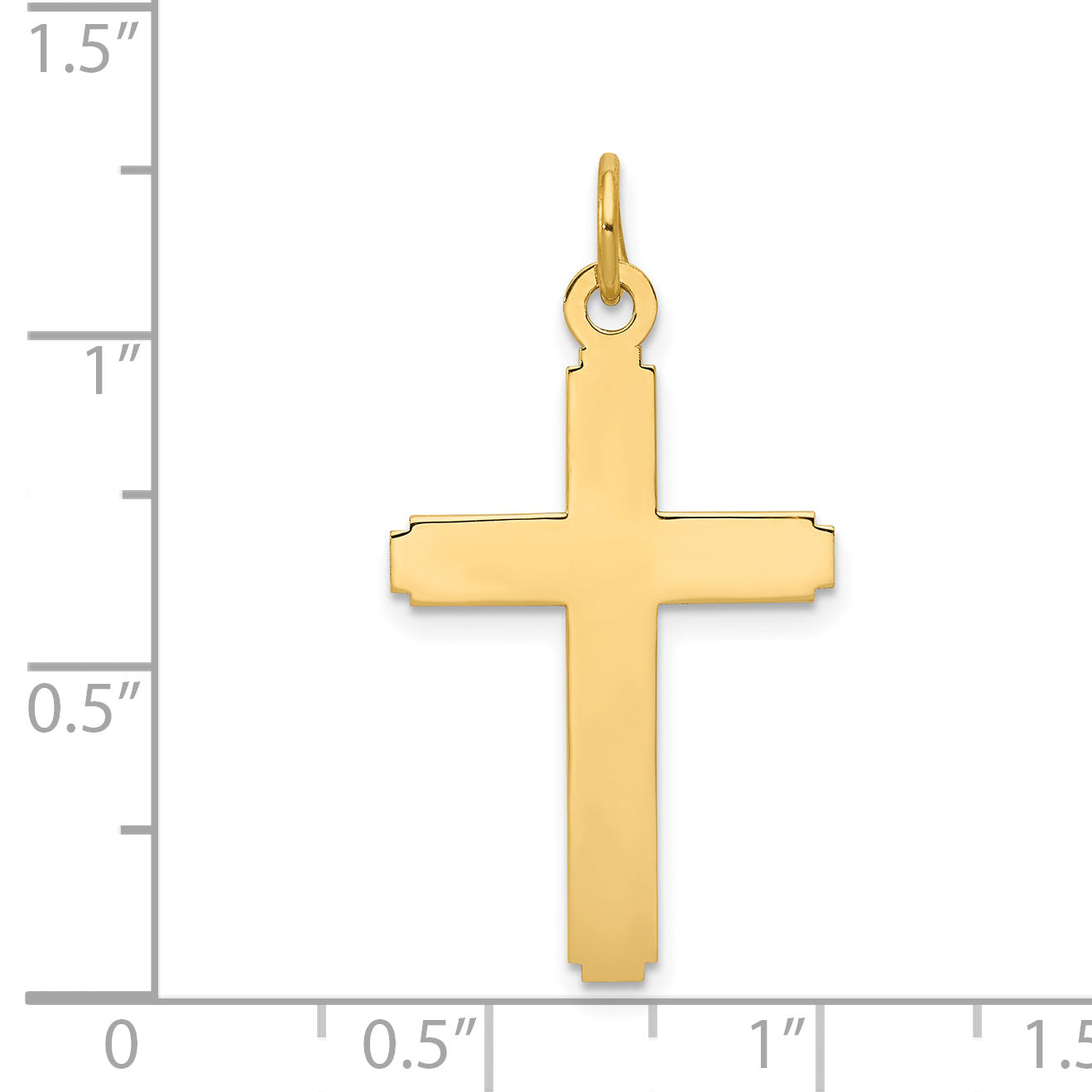 14K Polished Cross Pendant