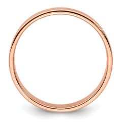 14k Rose Gold 5mm Lightweight Flat Wedding Band Size 4