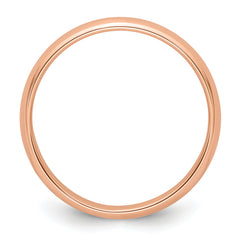 14k Rose Gold 4mm Half-Round Wedding Band Size 4