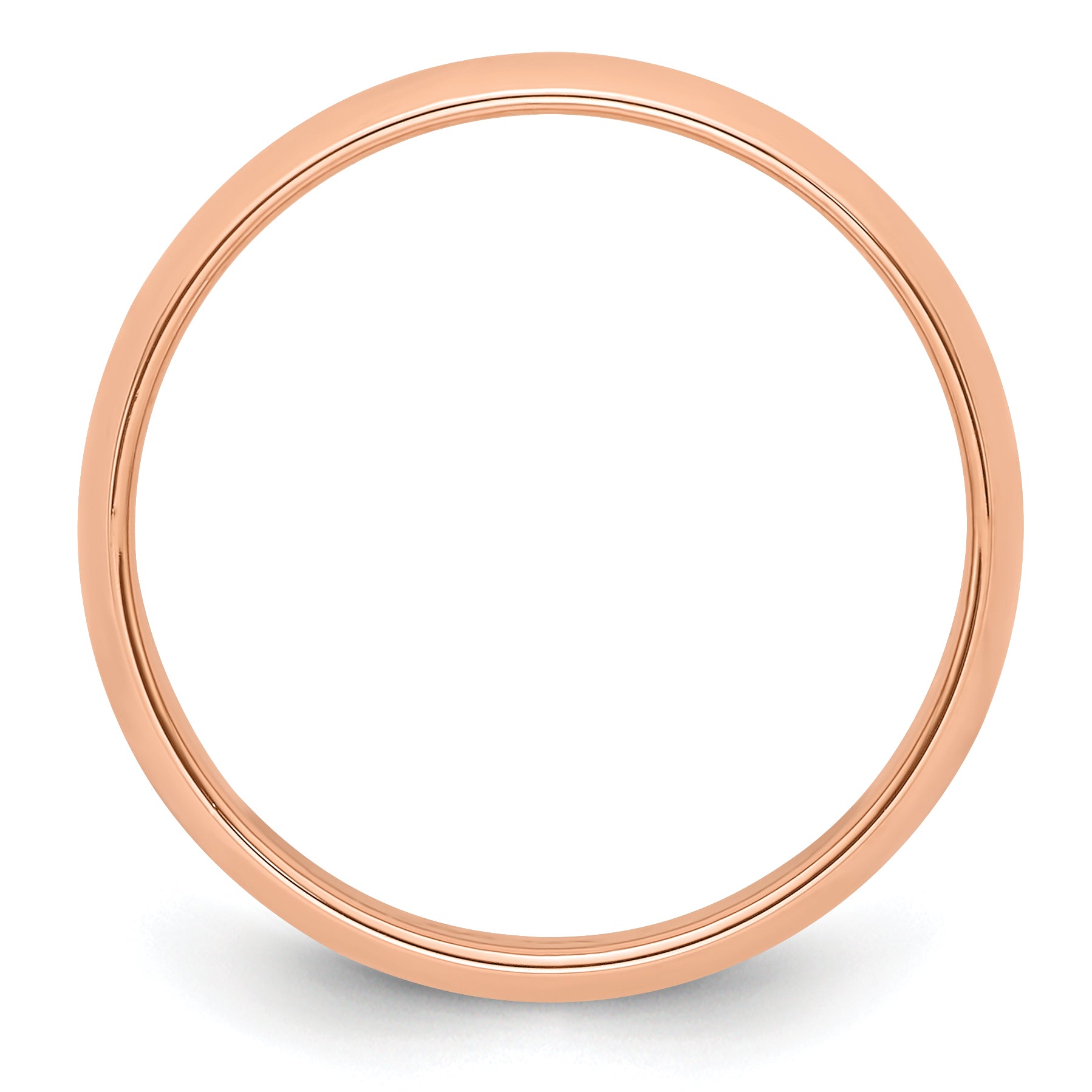 14k Rose Gold 5mm Half-Round Wedding Band Size 4