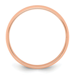 14k Rose Gold 5mm Lightweight Half Round Wedding Band Size 4