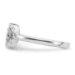 14K White Gold Lab Grown Diamond VS/SI GH, Initial C Adjustable Rin