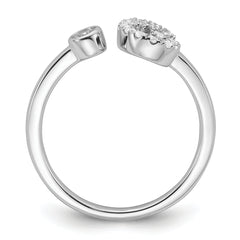 14K White Gold Lab Grown Diamond VS/SI GH, Initial G Adjustable Rin