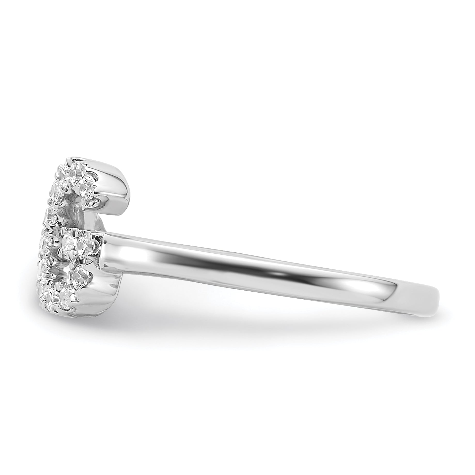 14K White Gold Lab Grown Diamond VS/SI GH, Initial G Adjustable Rin