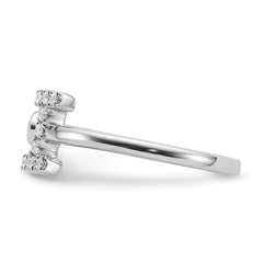 14K White Gold Lab Grown Diamond VS/SI GH, Initial I Adjustable Rin