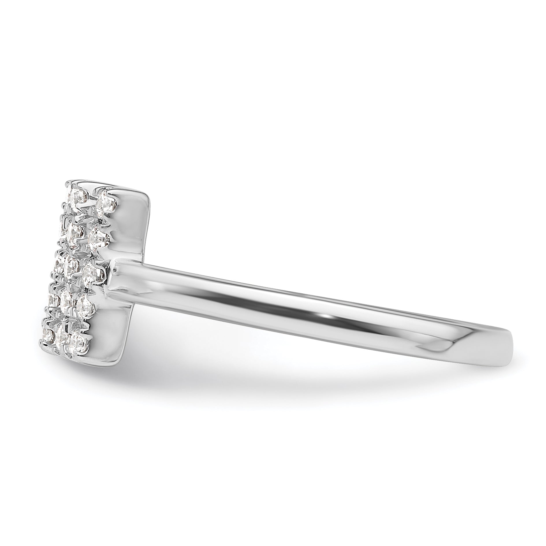 14K White Gold Lab Grown Diamond VS/SI GH, Initial N Adjustable Rin