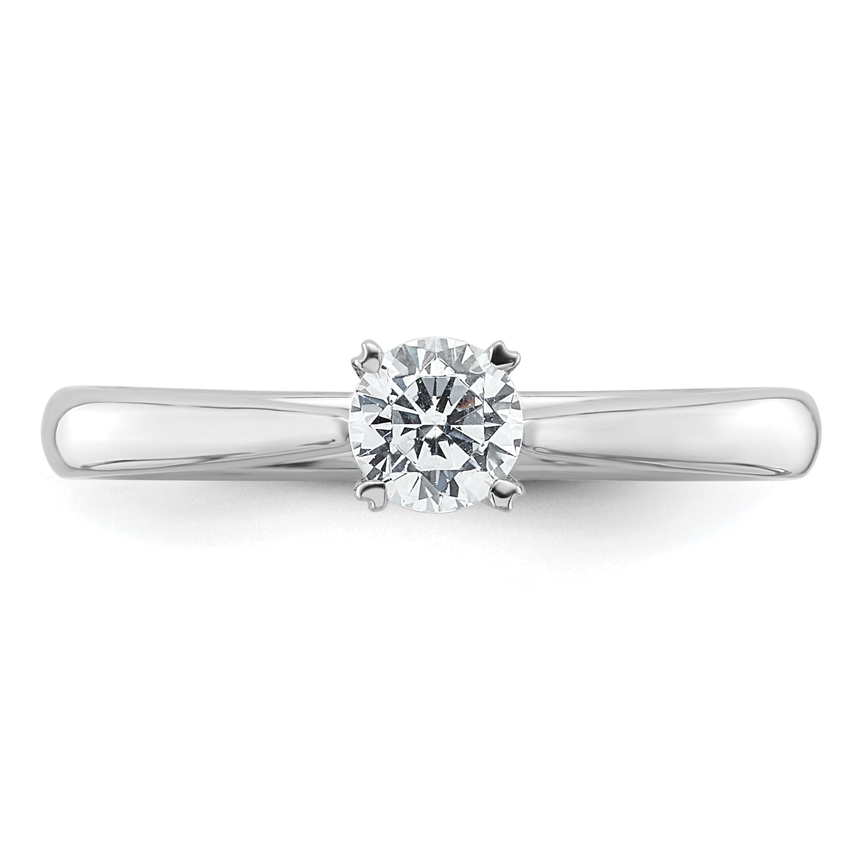 14K White Gold Lab Grown Diamond Solitaire Comp Engagement Ring