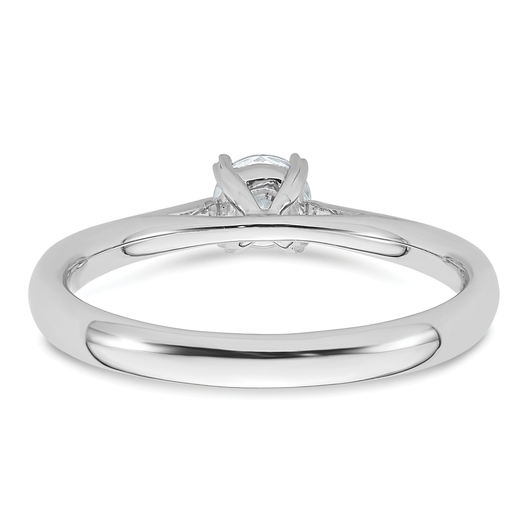 14K White Gold Lab Grown Diamond Solitaire Comp Engagement Ring