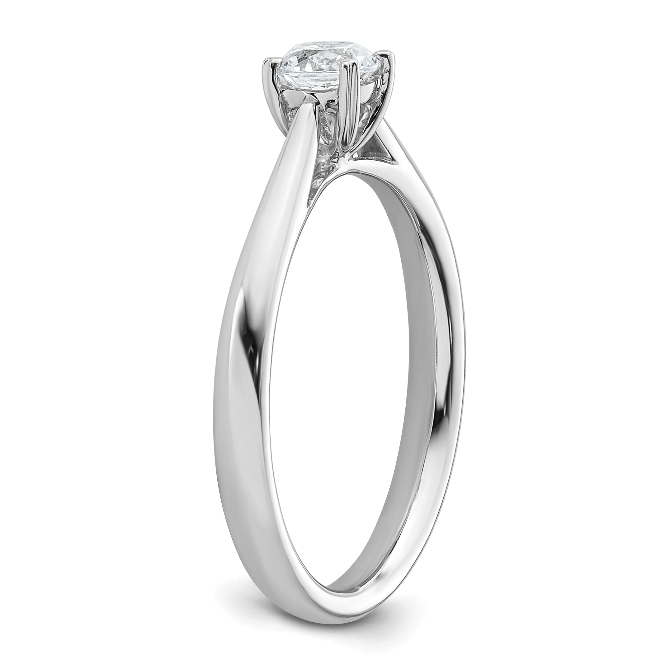 14K White Gold Lab Grown Diamond Solitaire Comp Engagement Ring