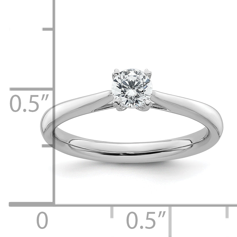 14K White Gold Lab Grown Diamond Solitaire Comp Engagement Ring