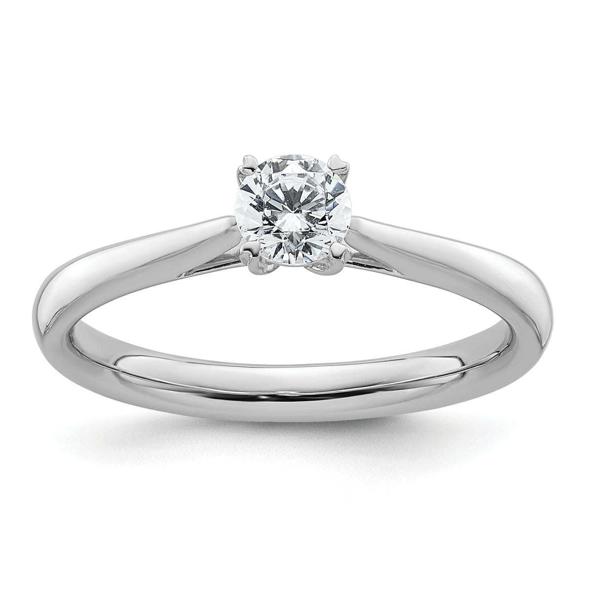 14K White Gold Lab Grown Diamond Solitaire Comp Engagement Ring