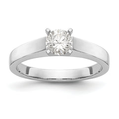 14K White Gold Peg Set 3.00mm Wide Solitaire Engagement Ring Mounting