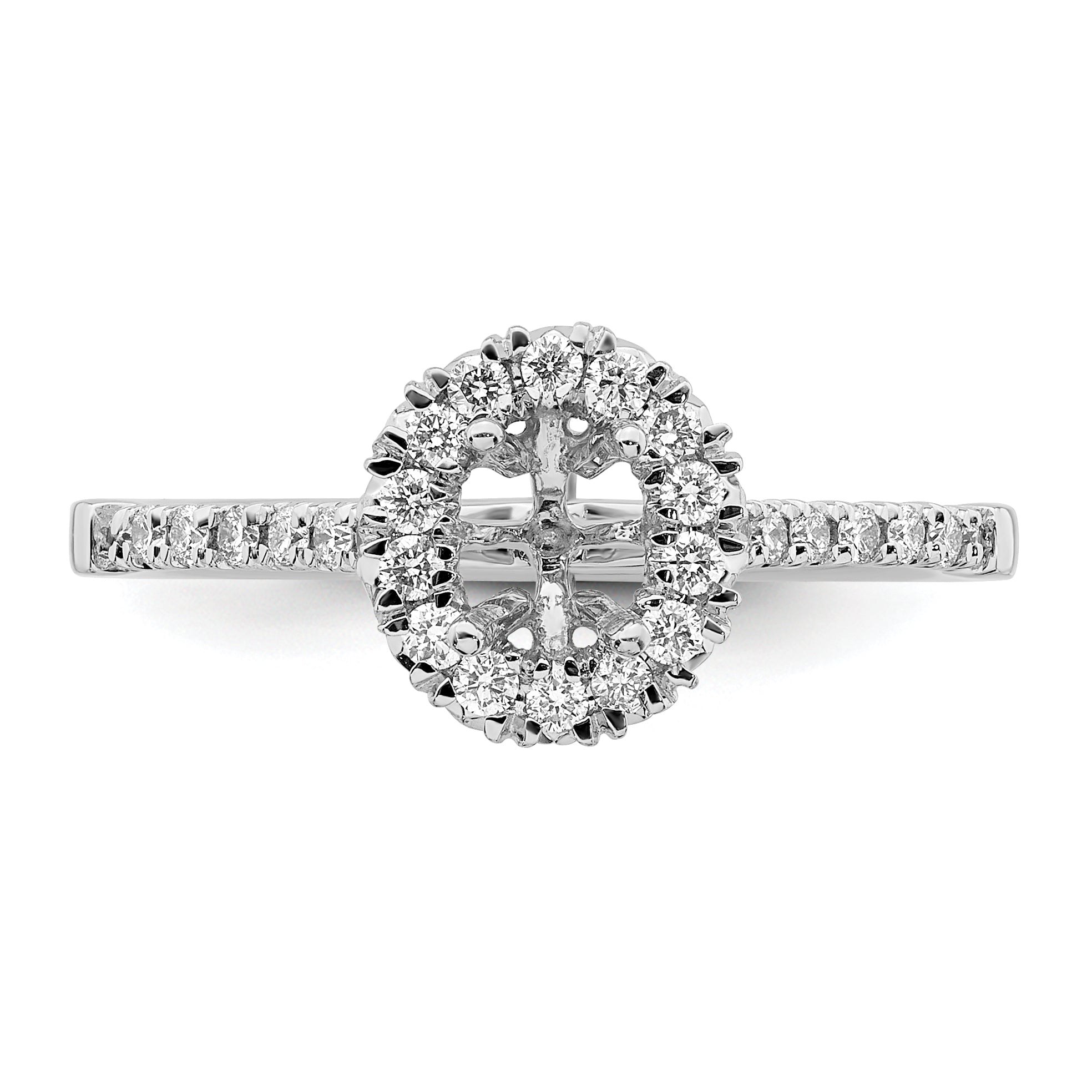 14kw Oval Halo Engagement Lab Grown Diamond VS/SI GH, Complete Ring