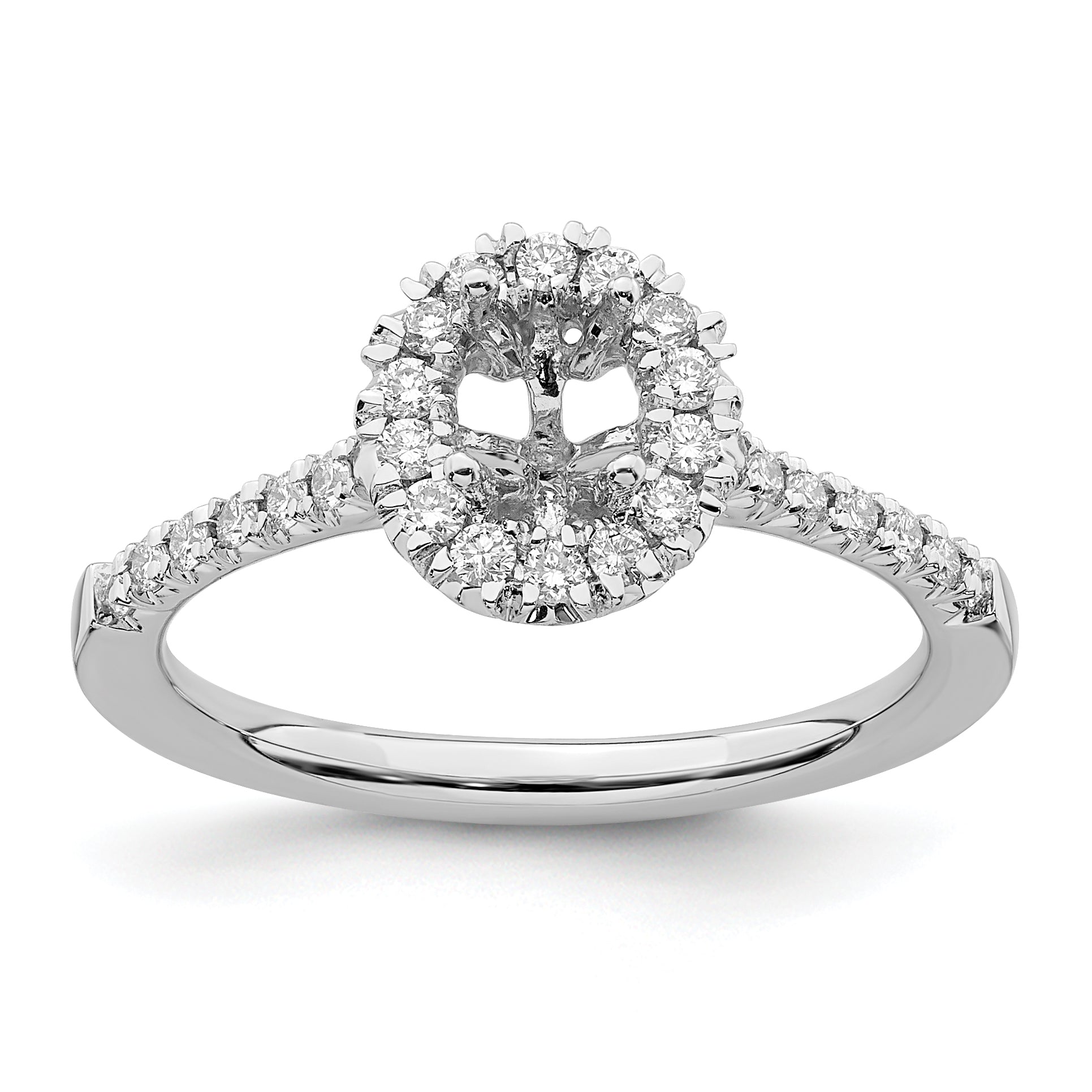 14kw Oval Halo Engagement Lab Grown Diamond VS/SI GH, Complete Ring