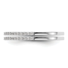 14k White Gold Lab Grown Diamond Set of 2 Wedding Bands