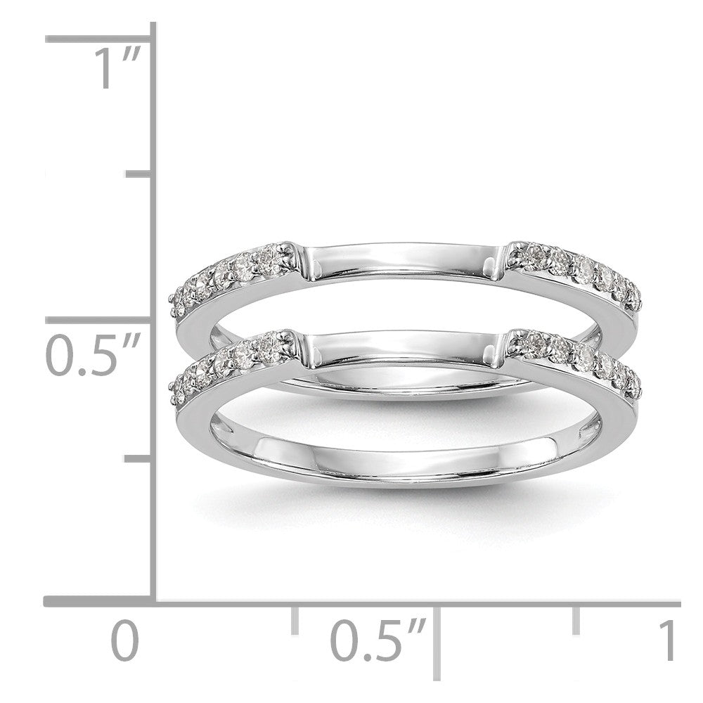 14K White Gold Diamond Set of 2 Wedding Bands