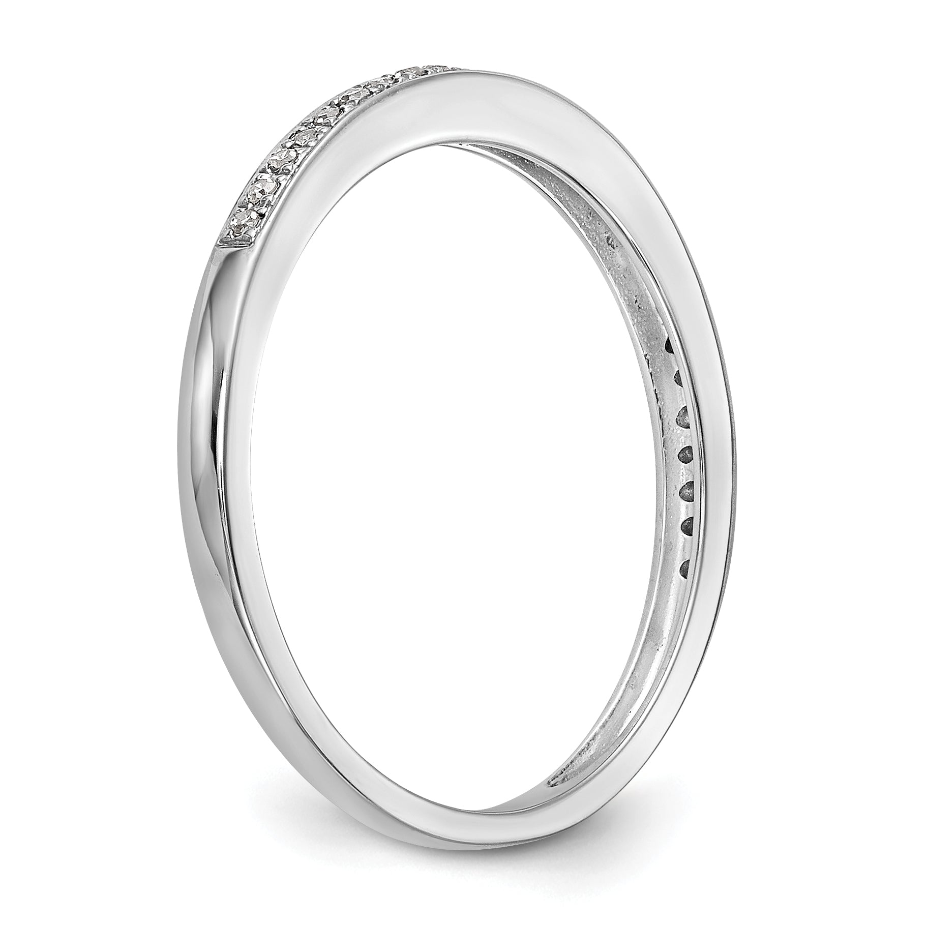 14k White Gold Lab Grown Diamond Wedding Band