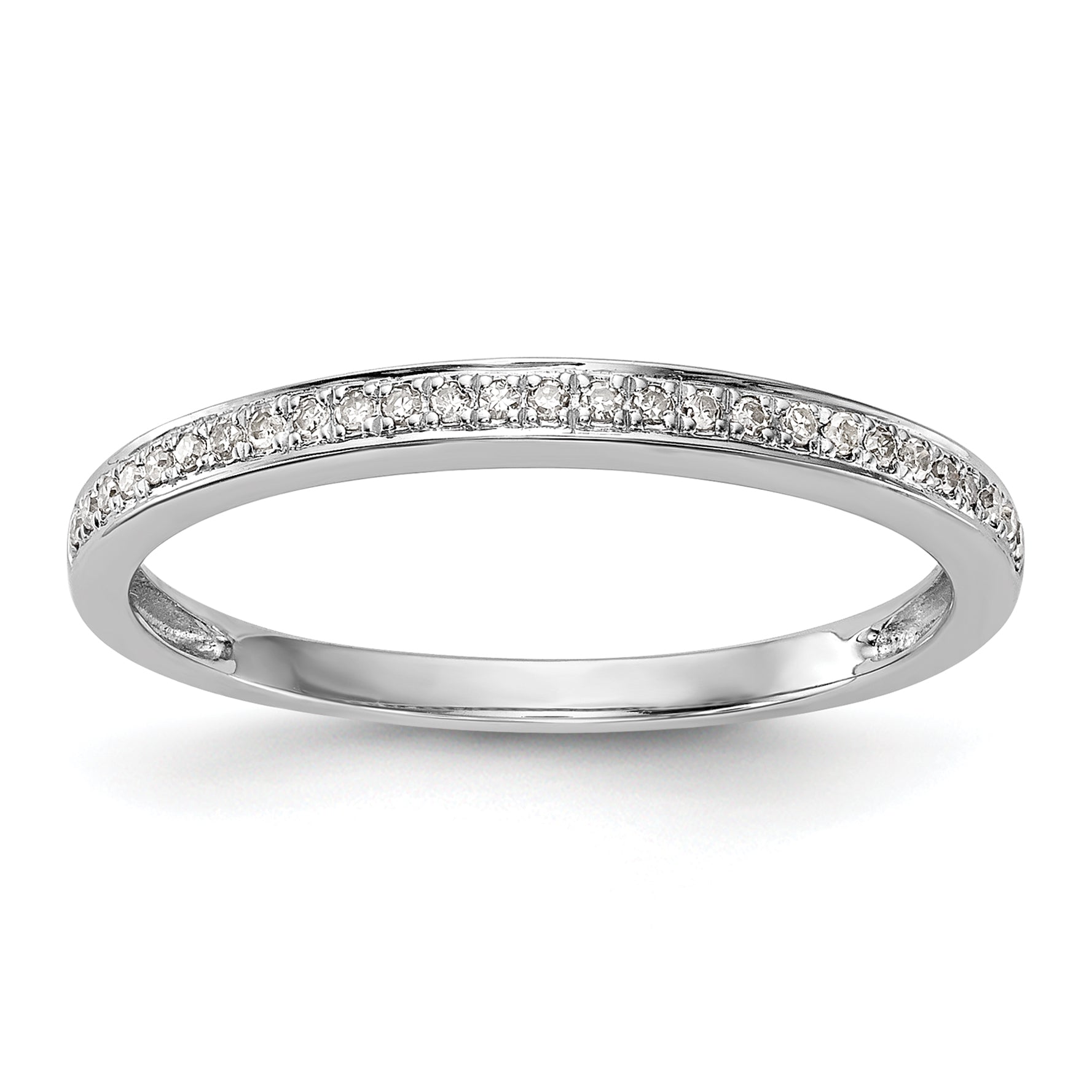 14k White Gold Lab Grown Diamond Wedding Band