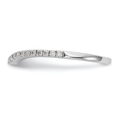 14k White Gold 1/8 carat Diamond Complete Wedding Band