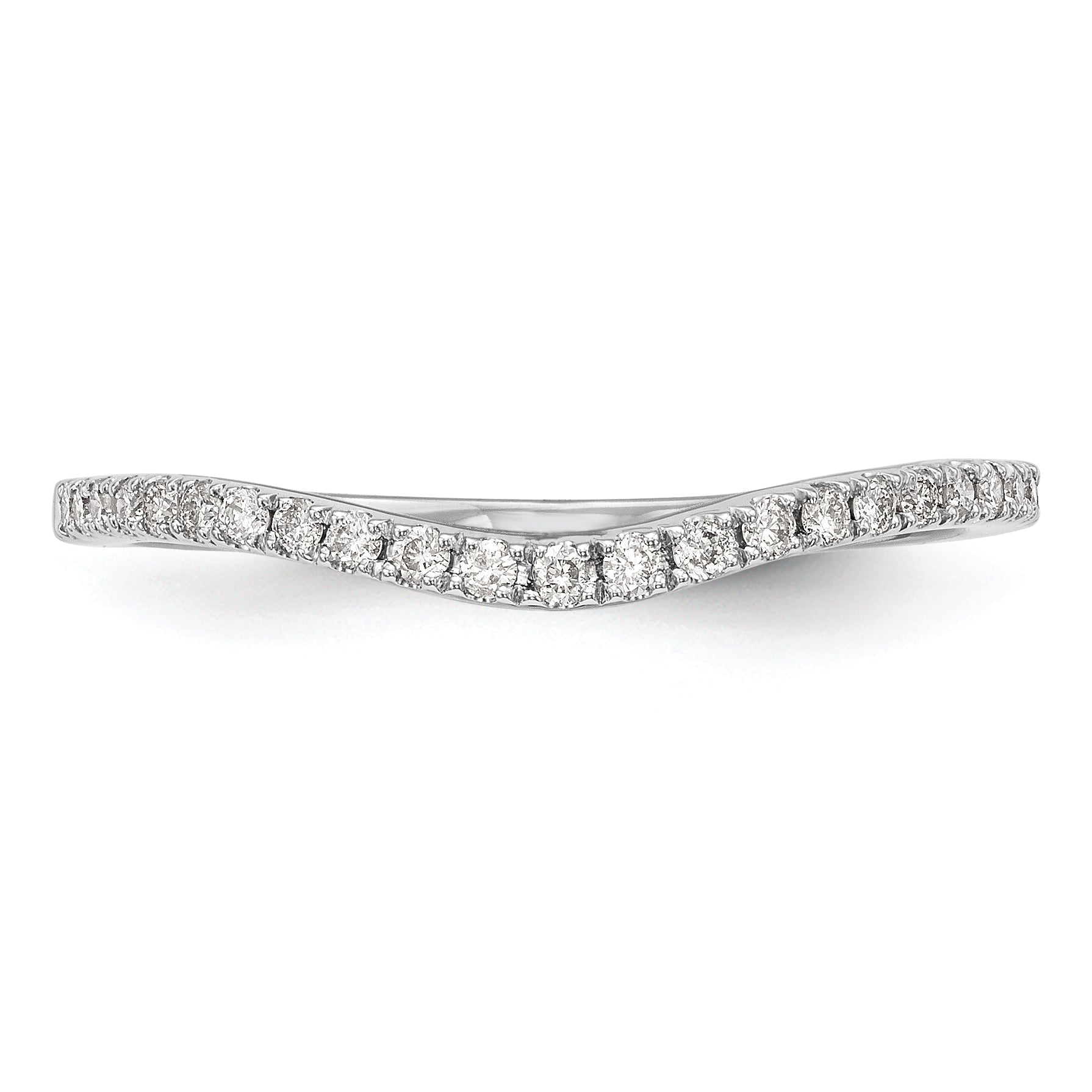 14k White Gold 1/8 carat Diamond Complete Wedding Band