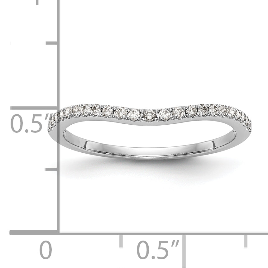 14k White Gold 1/8 carat Diamond Complete Wedding Band