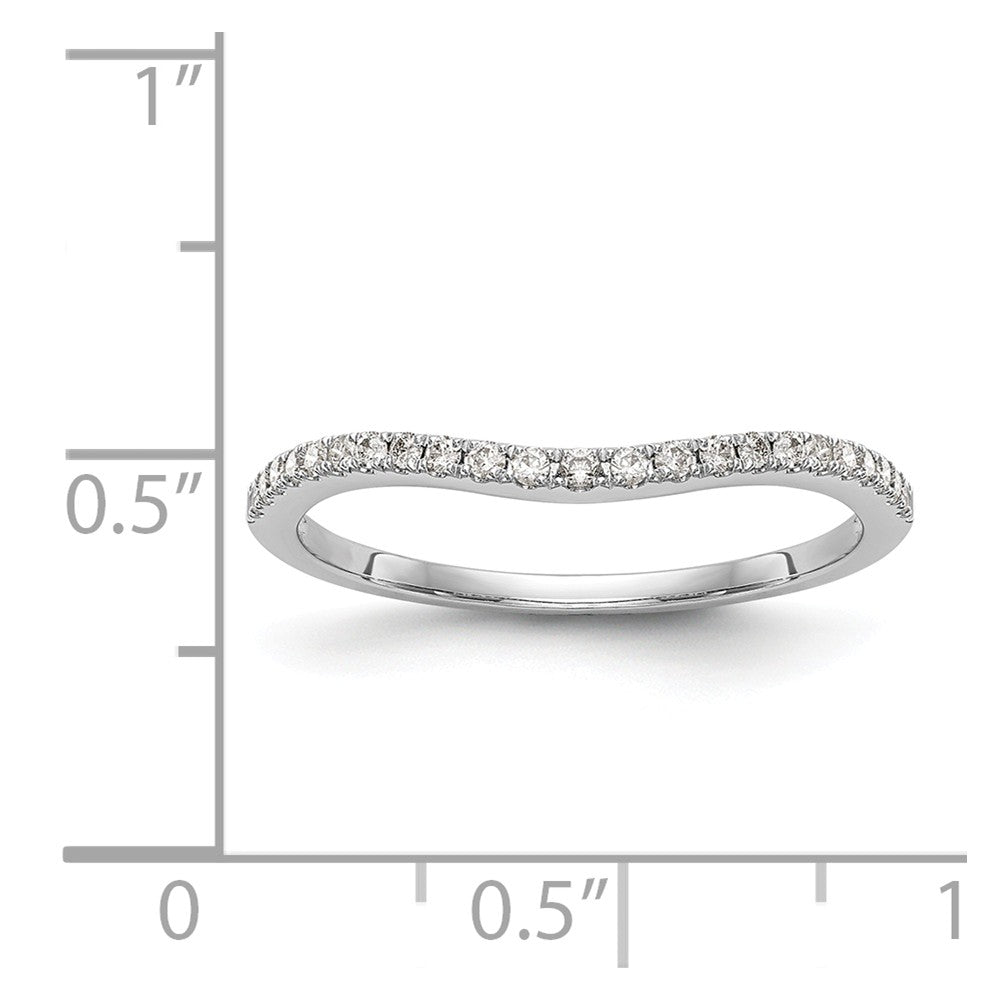 14K White Gold Diamond Wedding Band