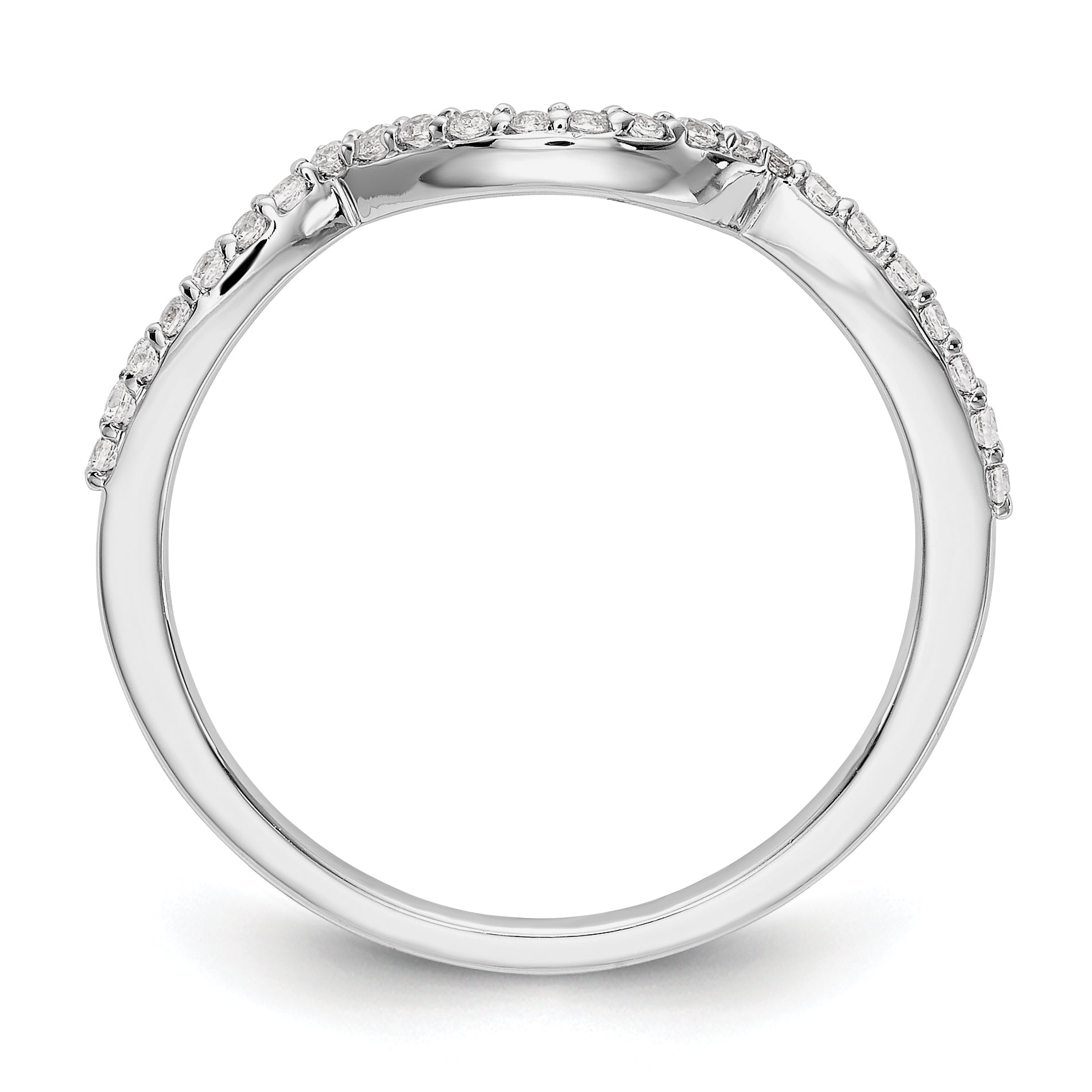 14k White Gold Lab Grown Diamond Wedding Band