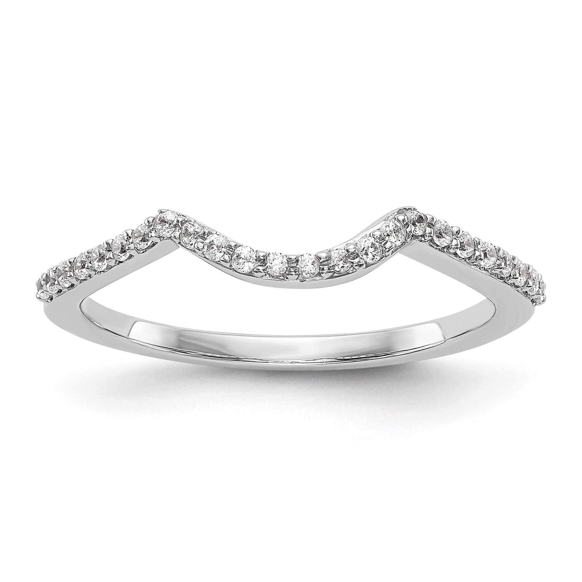 14k White Gold Lab Grown Diamond Wedding Band