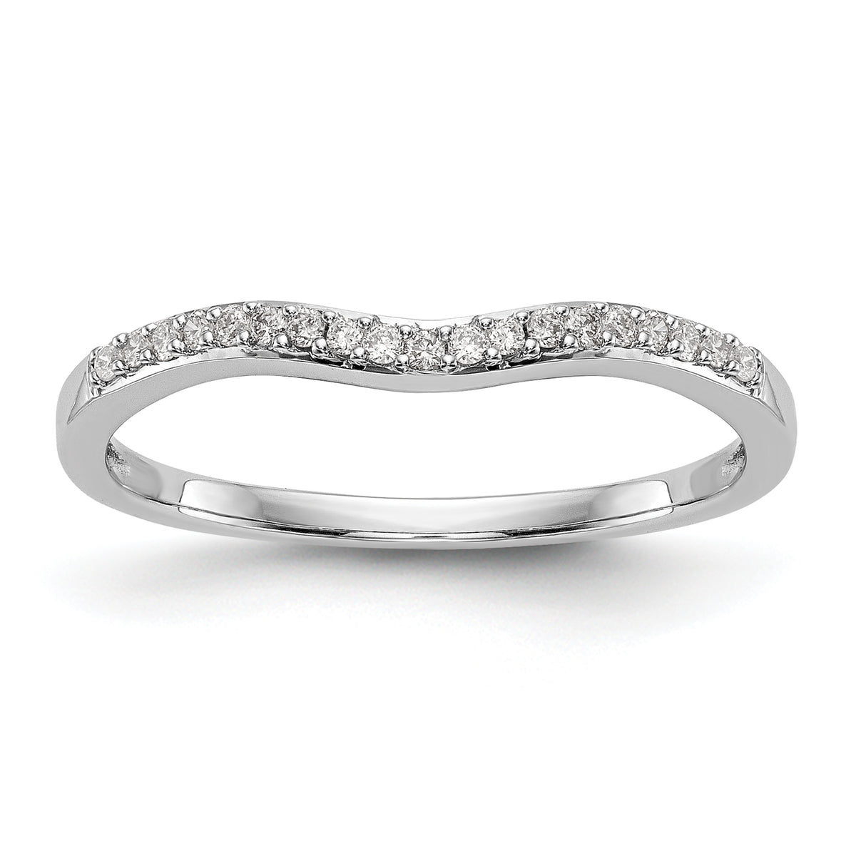 14k White Gold Lab Grown Diamond Wedding Band