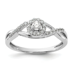 14K White Gold Lab Grown Diamond Complete Halo Engagement Ring