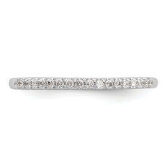 14K White Gold 1/8 carat Complete Diamond Wedding Band