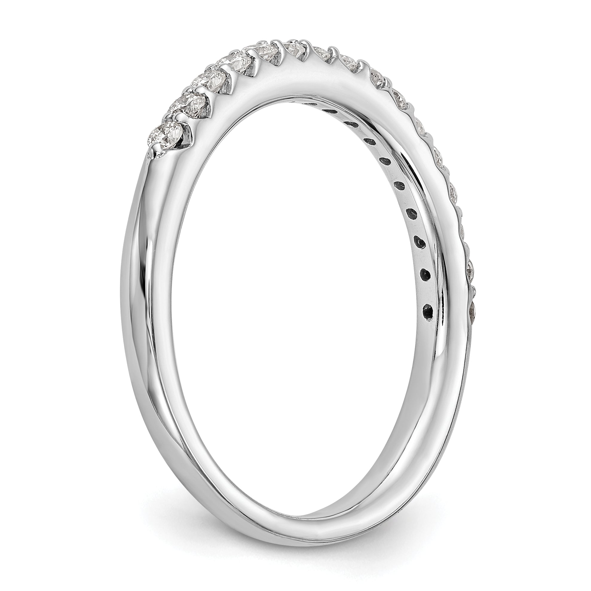 14K White Gold 1/3 carat Complete Diamond Wedding Band