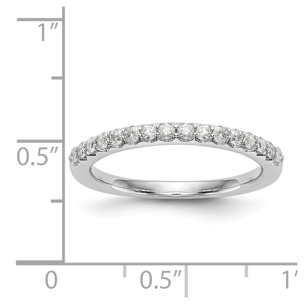 14K White Gold Diamond Wedding Band