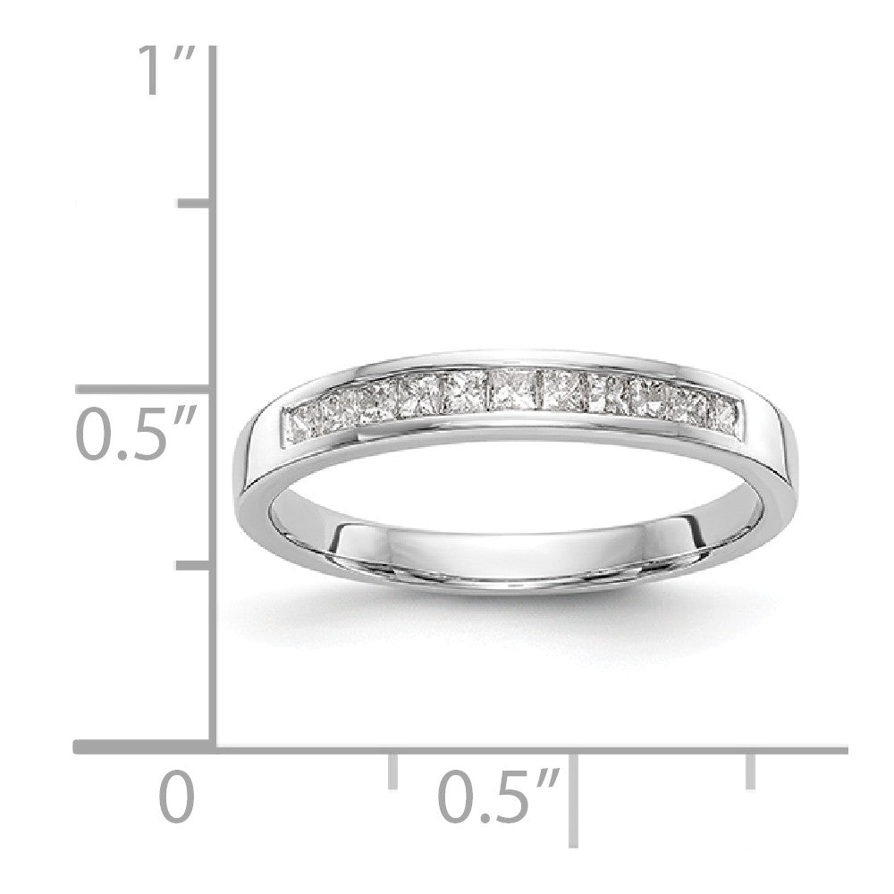 14K White Gold Diamond Wedding Band