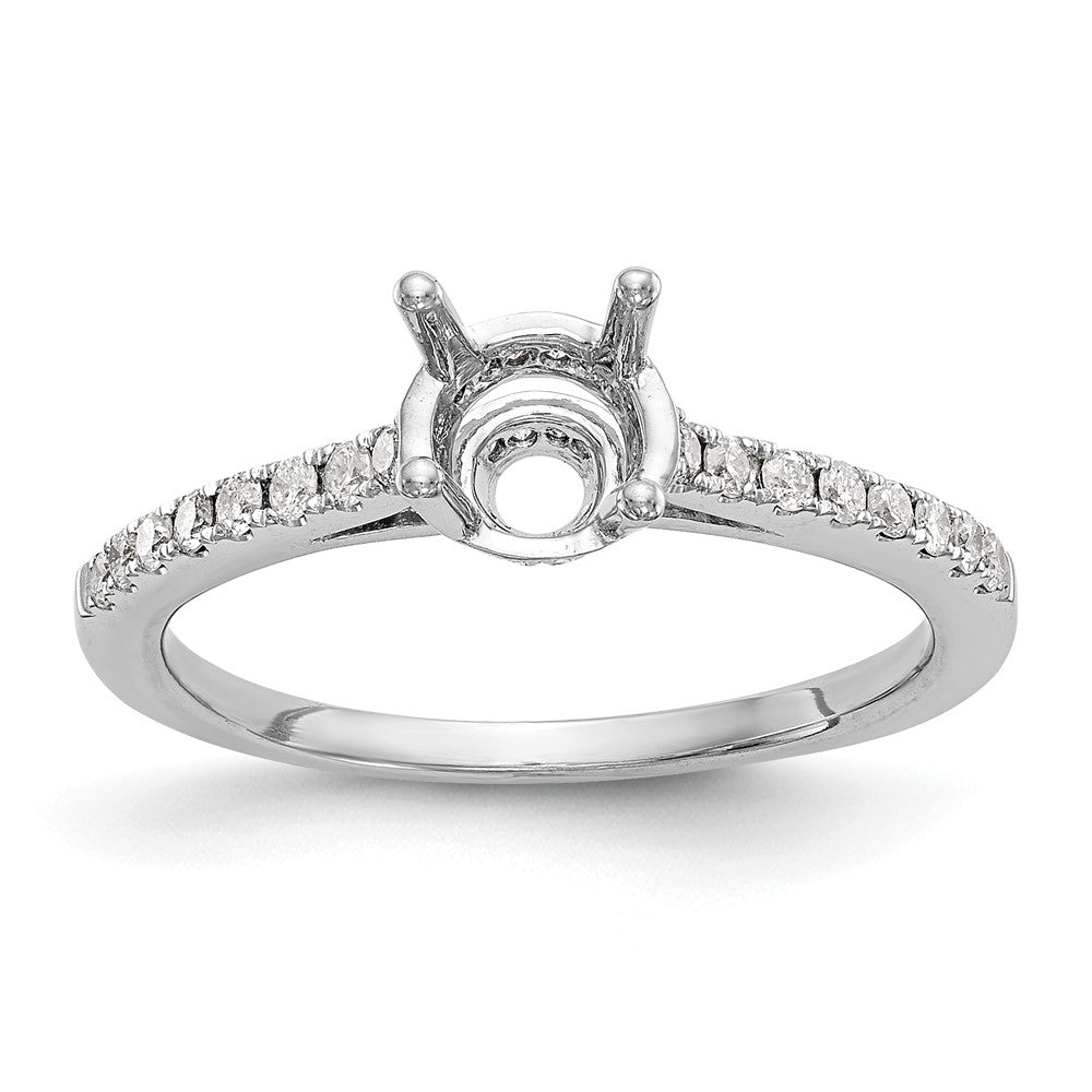 14K White Gold Diamond Semi-Mount Engagement Ring