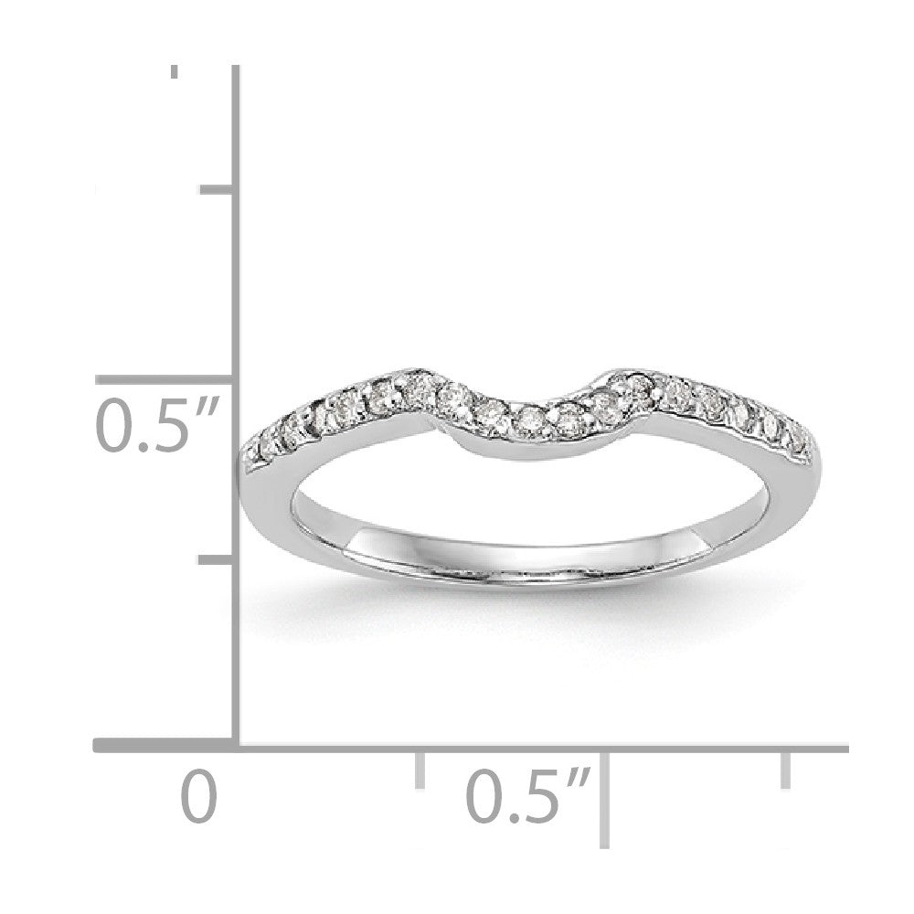 14K White Gold Diamond Wedding Band